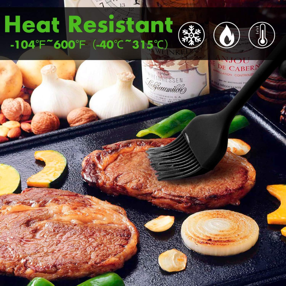 2-Pack Silicone Basting & Pastry Brushes Heat Resistant BPA-Free Oil & Sauce Spreader for
