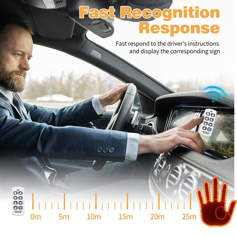 Finger de voiture Gesture avertissement Palm lumière