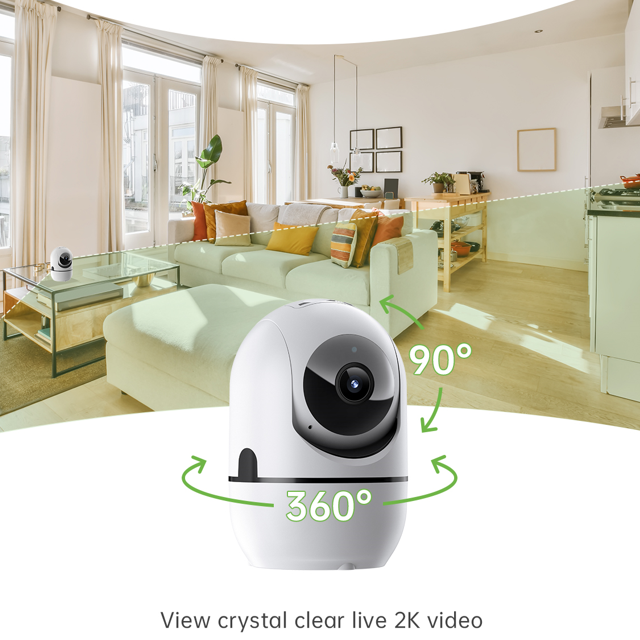 Caméra réseau d'appel vidéo 2 voies PTZ WIFI Sécurité Cam AI Smart Cam pour la maison nuit Visio
