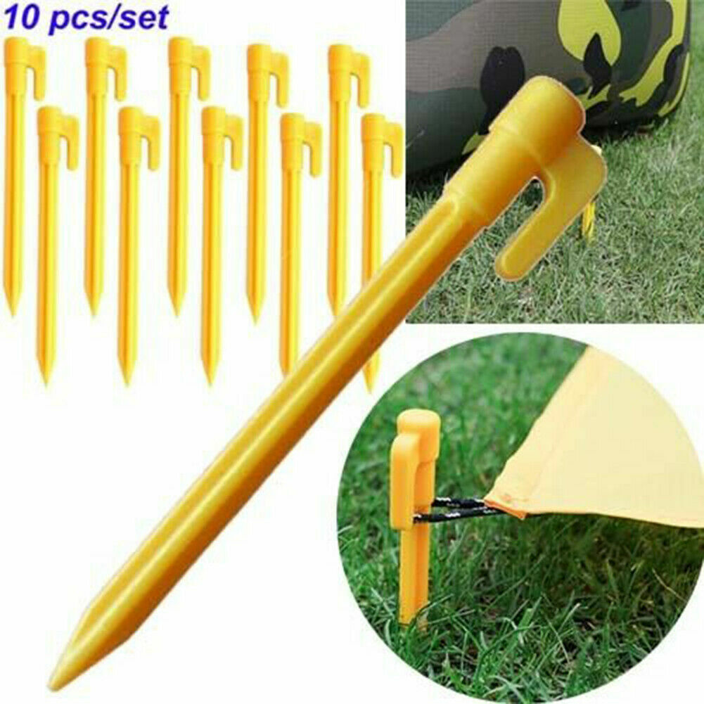 10X Tente en plastique auvent Pèlerins Nails Sand Ground Stakes Camping extérieur