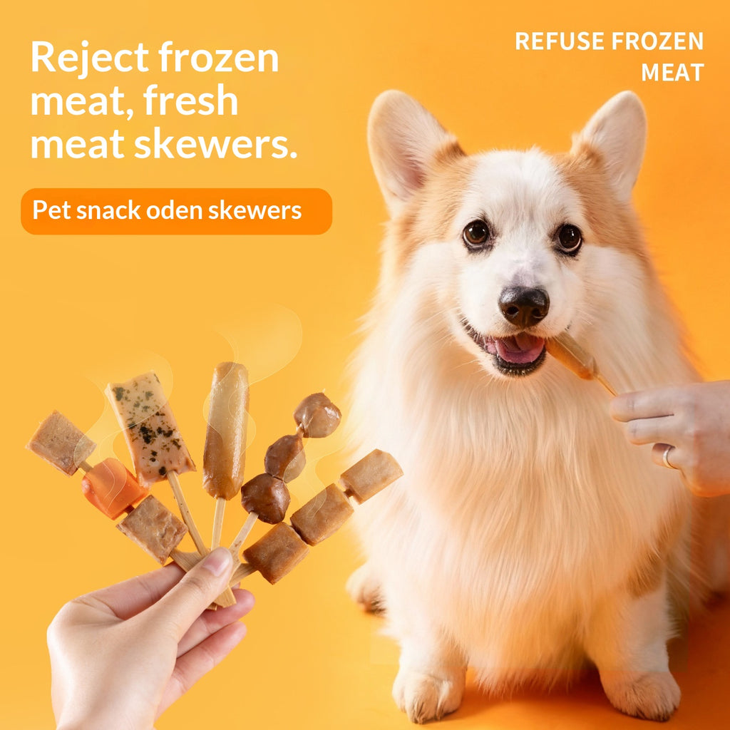 Animaux de compagnie traite les brochettes séchées de viande Oden Sticks
