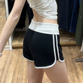 Shorts de sport pour femmes en couleur rose et café