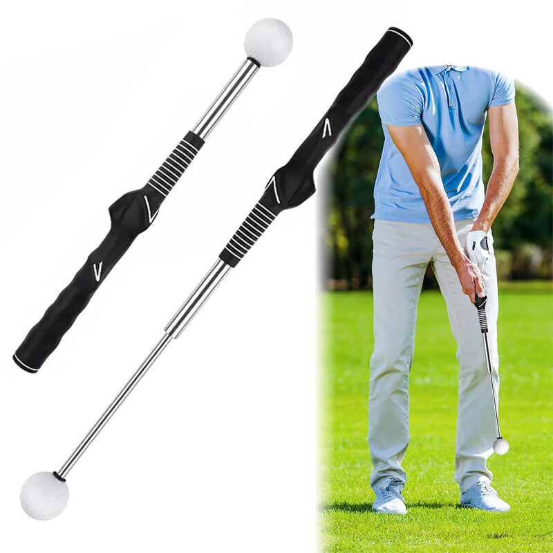 Retractable Golf Swing Trainer Golf Grip Trainer Indoor Warm-up Practice