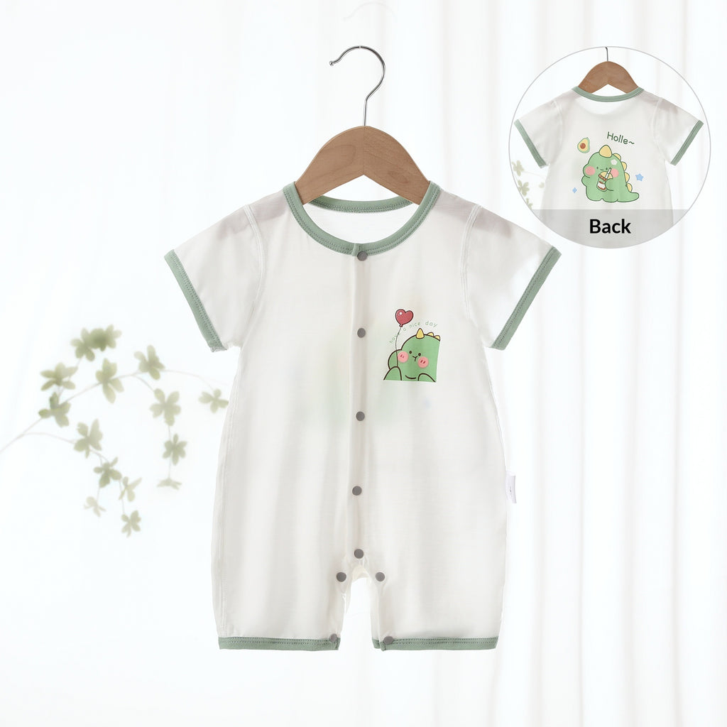Été mince nouveau-né bébé onesie courte combinaison de saut