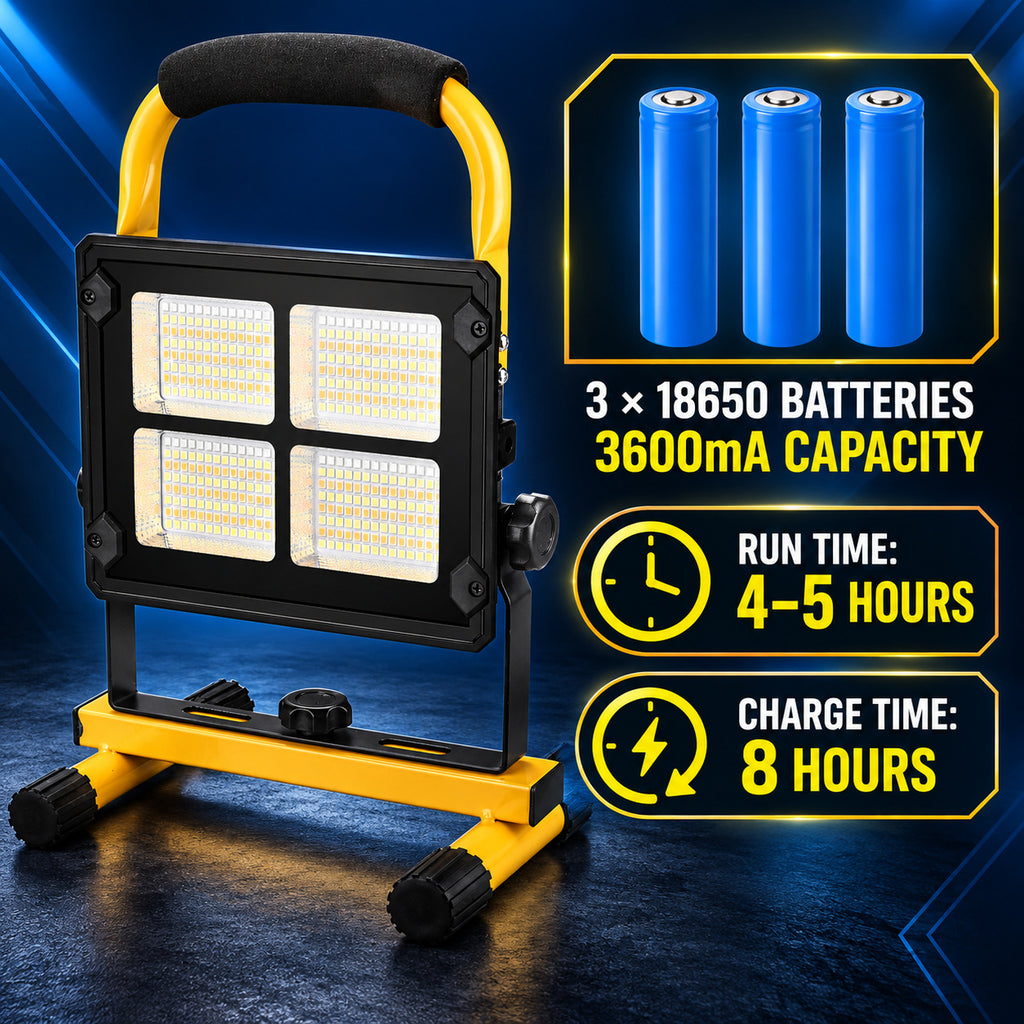 Éclairage de la batterie rechargeable alimenté par l'énergie solaire Type C LED Lumière de déluge W877 2 Dimmable Outdoor