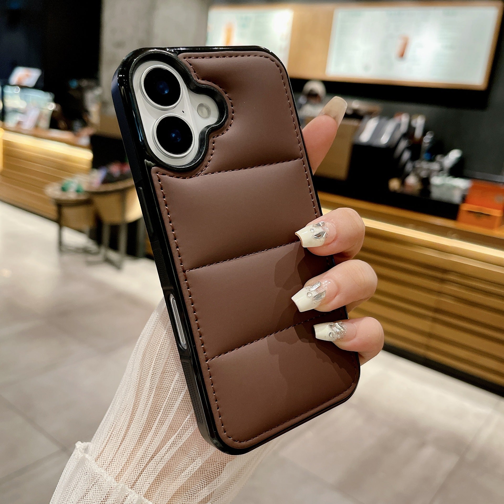Mode Macaron Premium Jacket down Case téléphone