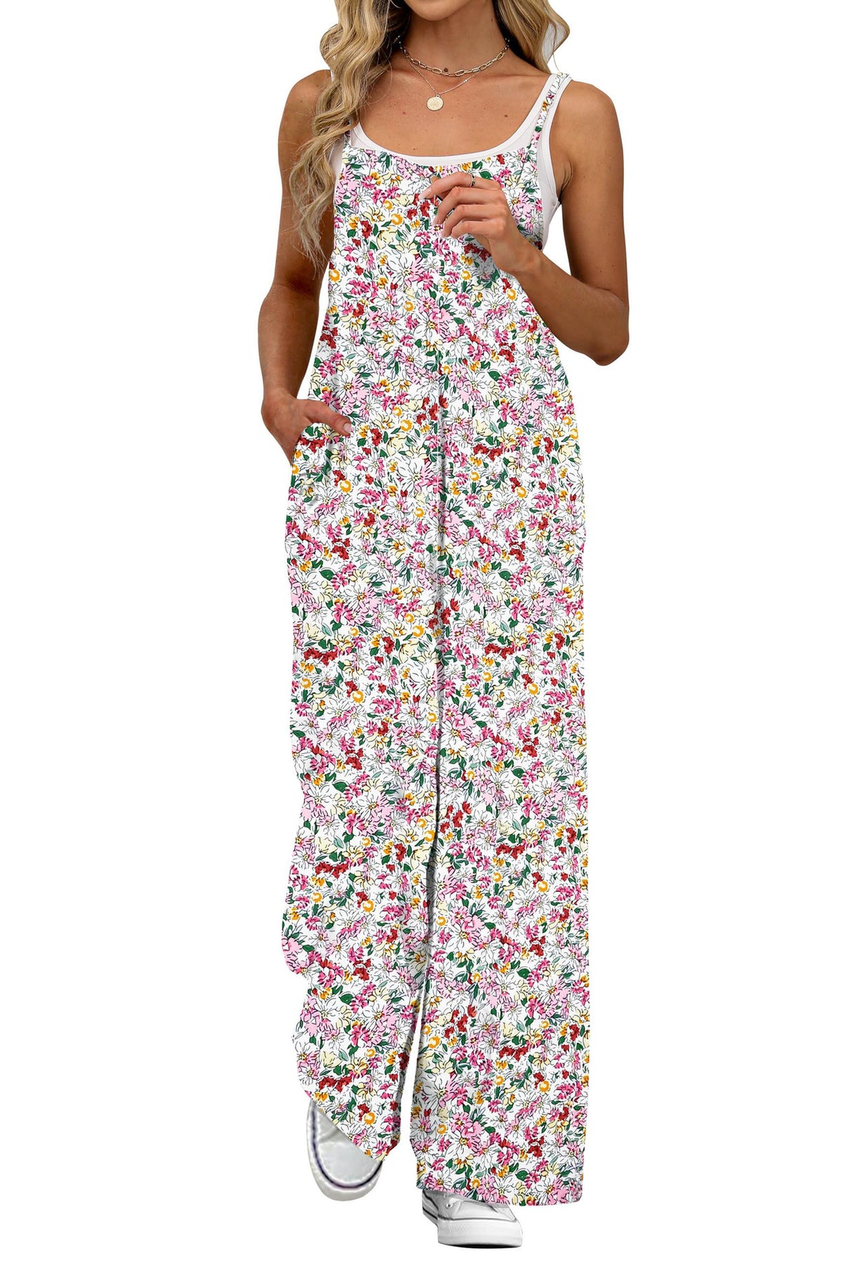 Adjustable strap casual printed camisole