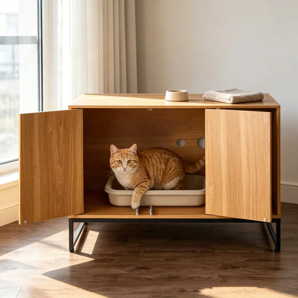 Armoire en bois pour chats