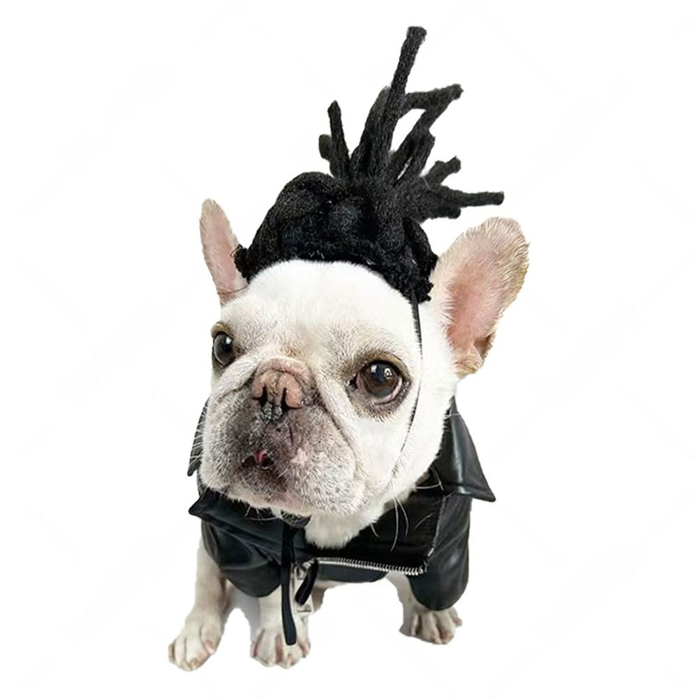 Pet Français Perruque Dreadlocks Prop Tête