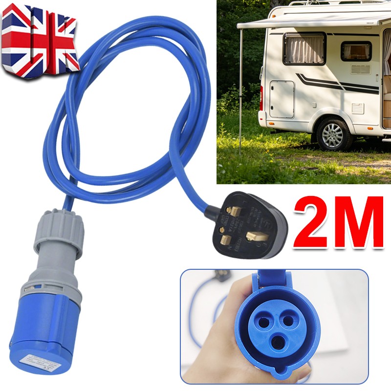 MOTORHOME DE CARAVAN LOURDITE 13A PLUG À 16A SOCKET 240V HOOK UP CABLE