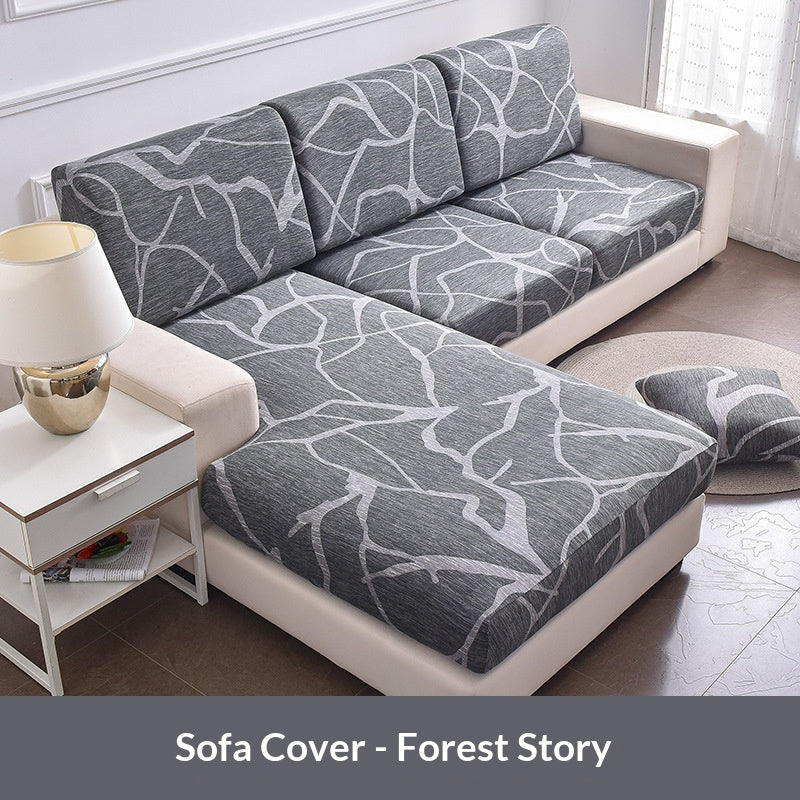 Housse de canapé encastrée haute-élastique - Slipcover Imprimé minimaliste moderne pour Chaise Lon