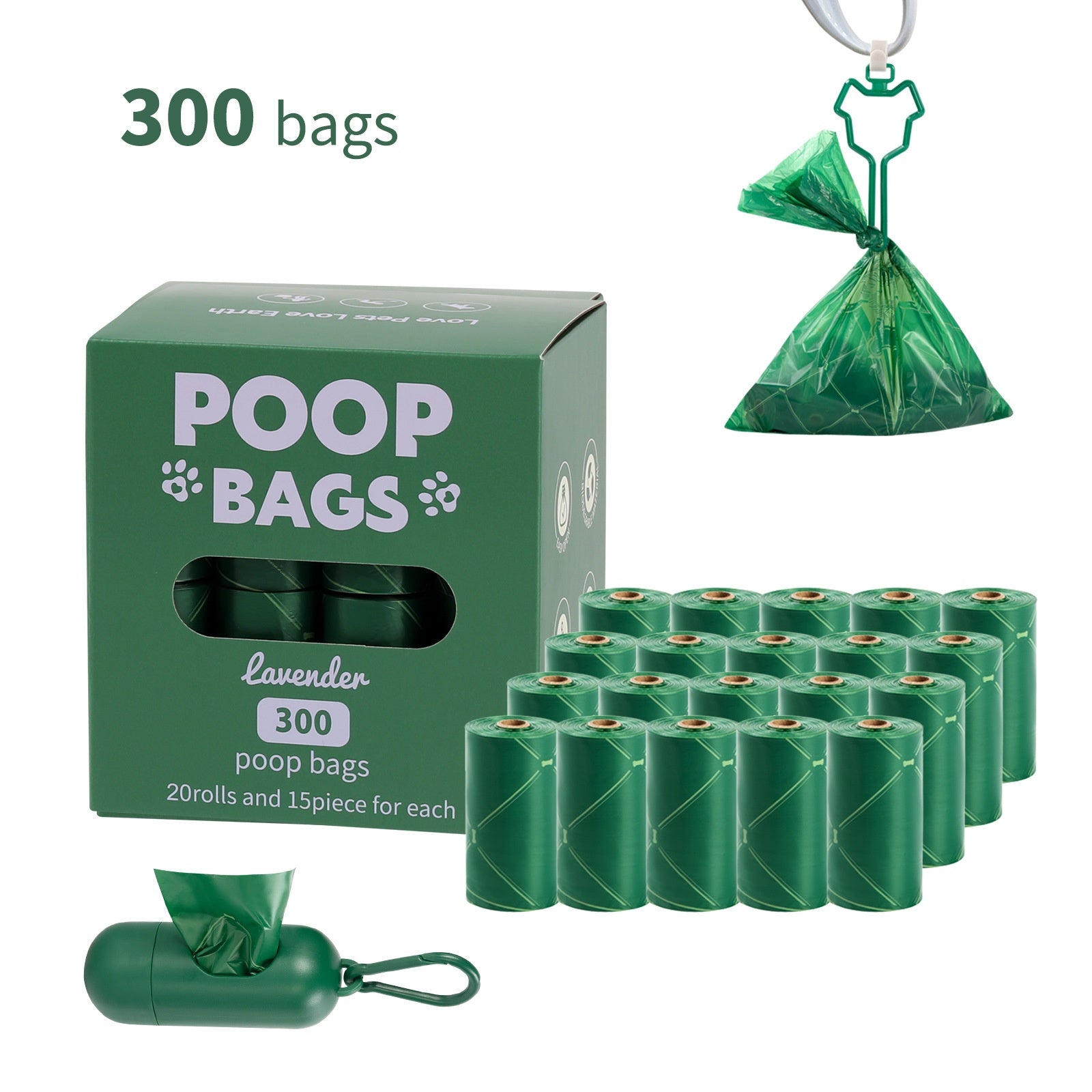 Poignée sac de déchets de chien EPI Vest Poop Sacs de ramassage Degradable Cat Litter Bag