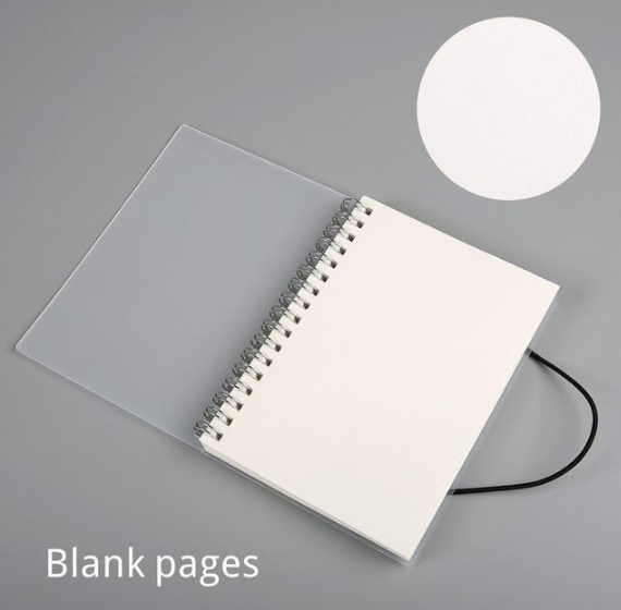 Cahier de notes de bobines spirales en plastique