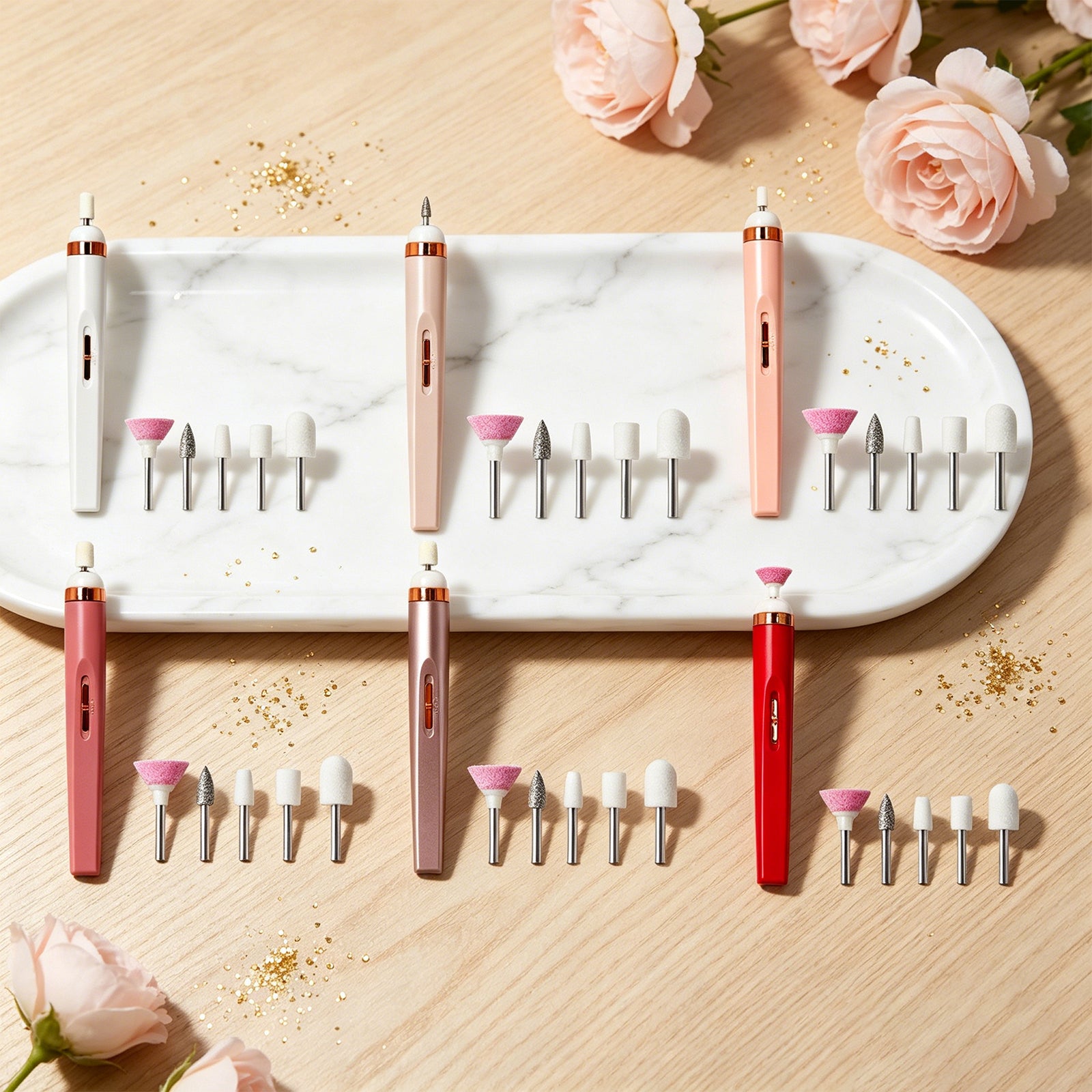 Lime électrique ongles, coffret rouge vif