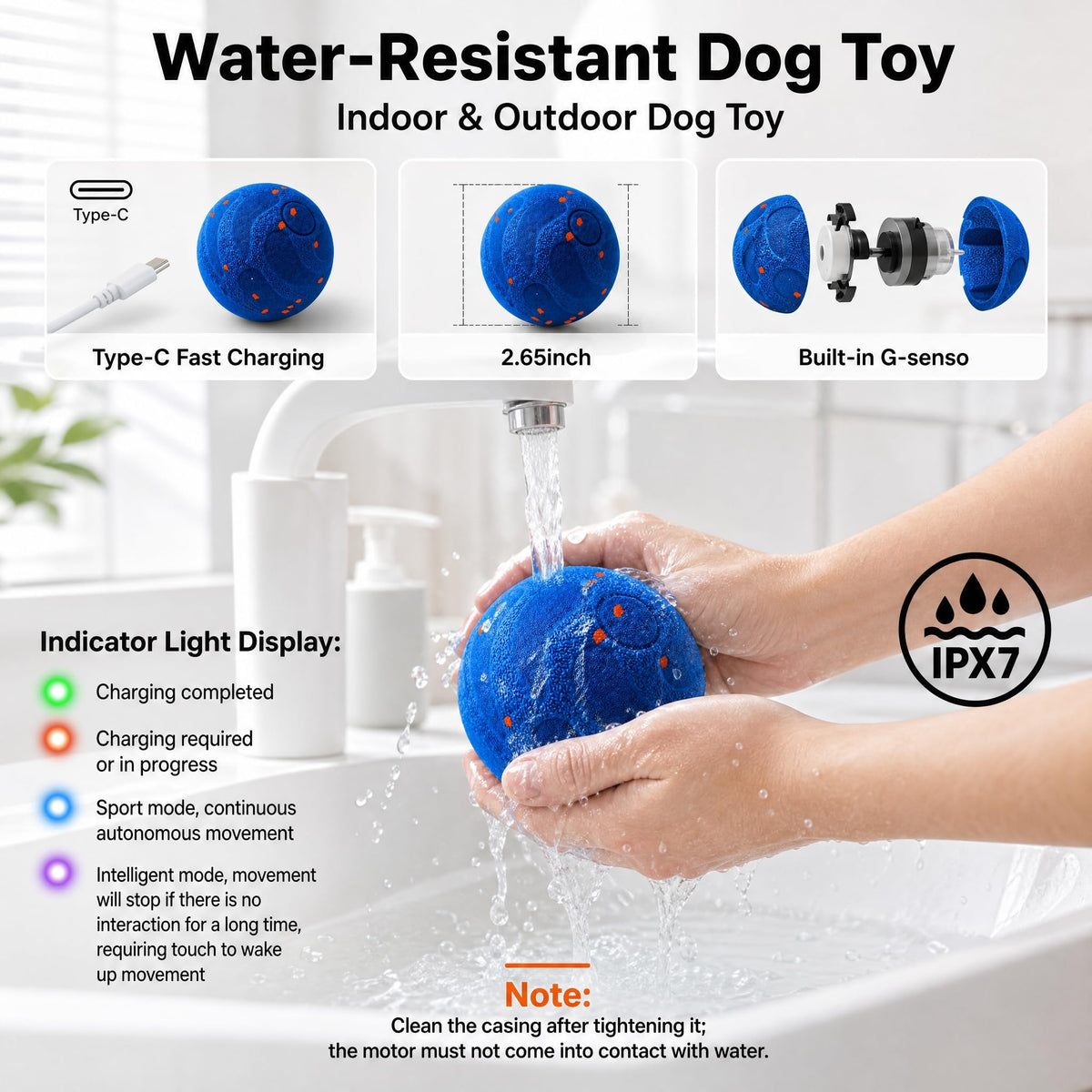 Balle interactive pour chien