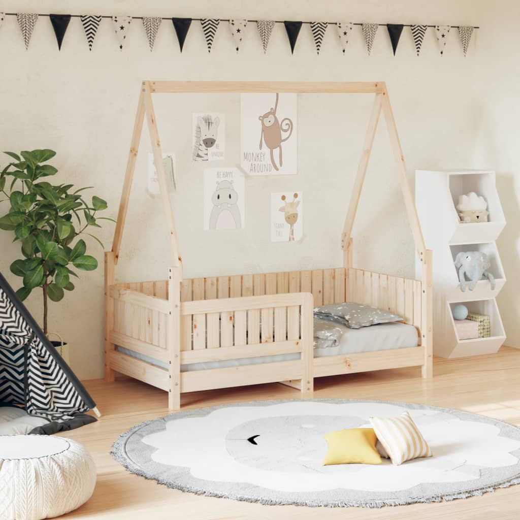 Lit pour enfants Bois de pin massif Lit pour enfants Bois de pin massif