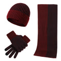 Gants d'écharpe de chapeau chaud tricotés Plus Fluff hommes d'hiver