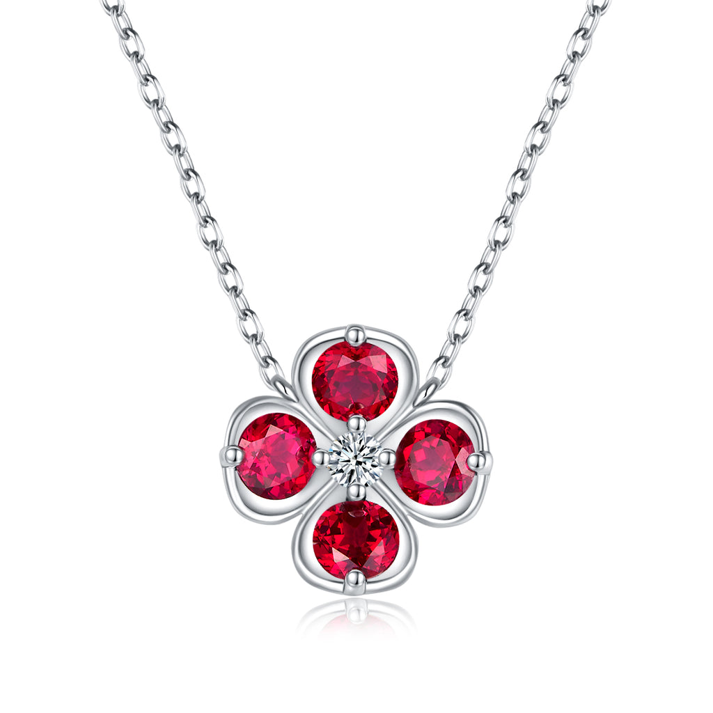 S925 Collier de trèfle en argent sterling