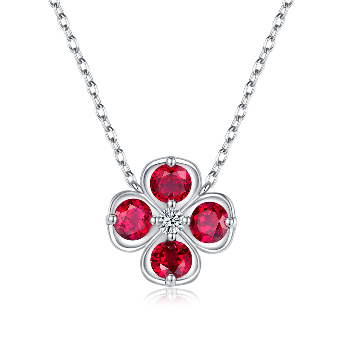 S925 Collier de trèfle en argent sterling