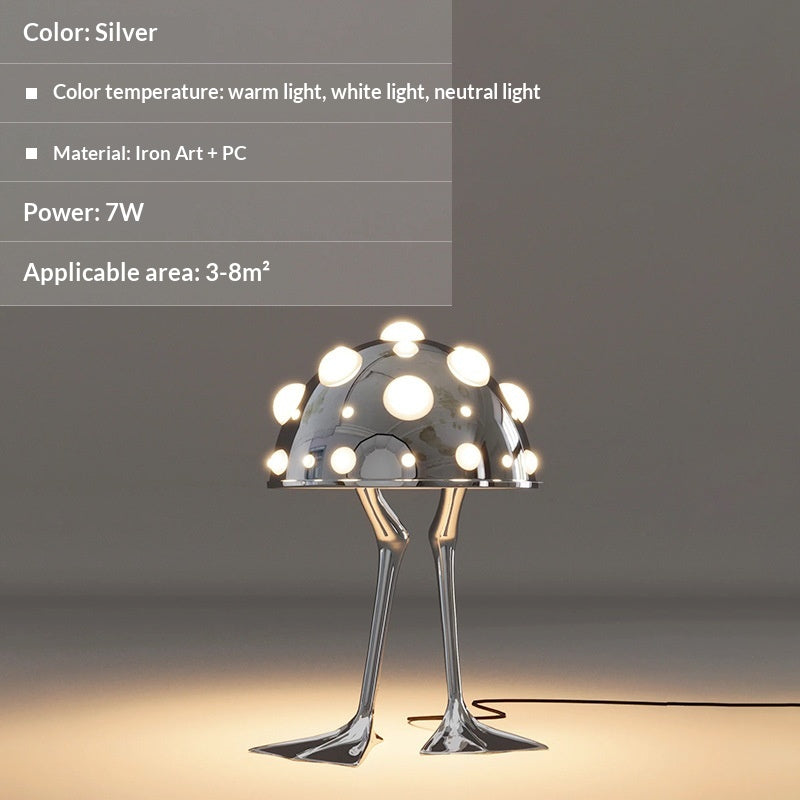 Lampe de table pour plongeur tout-cuivre