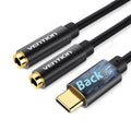 Adaptateur d'écouteurs de téléphones portables Écouteurs audio Splitter Un divisé en deux