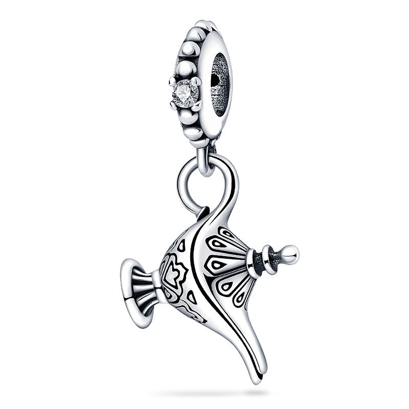 Bracelet pendentif en verre de bière et en verre de vin à thème festif