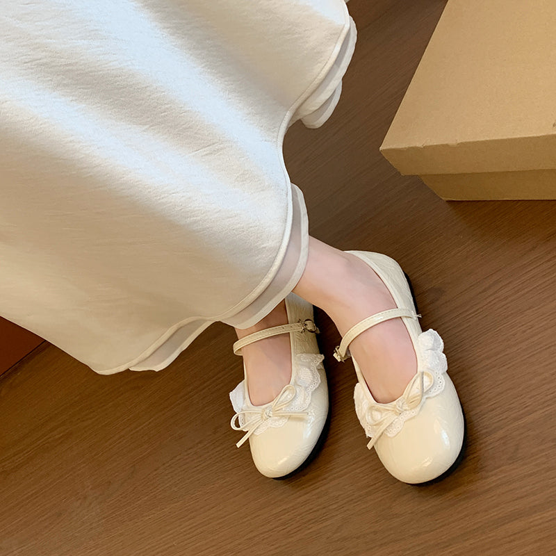 Trendy Femmes Bow Mary Jane Flats