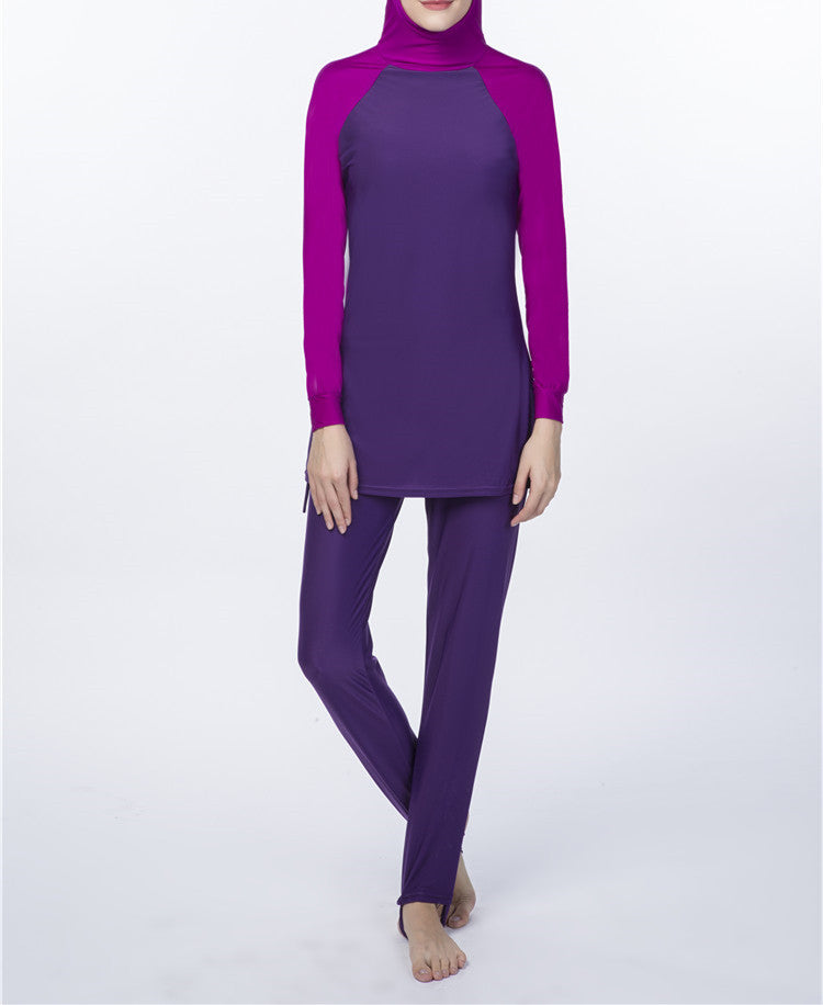 Maillot de bain en nylon pour femmes couleur solide