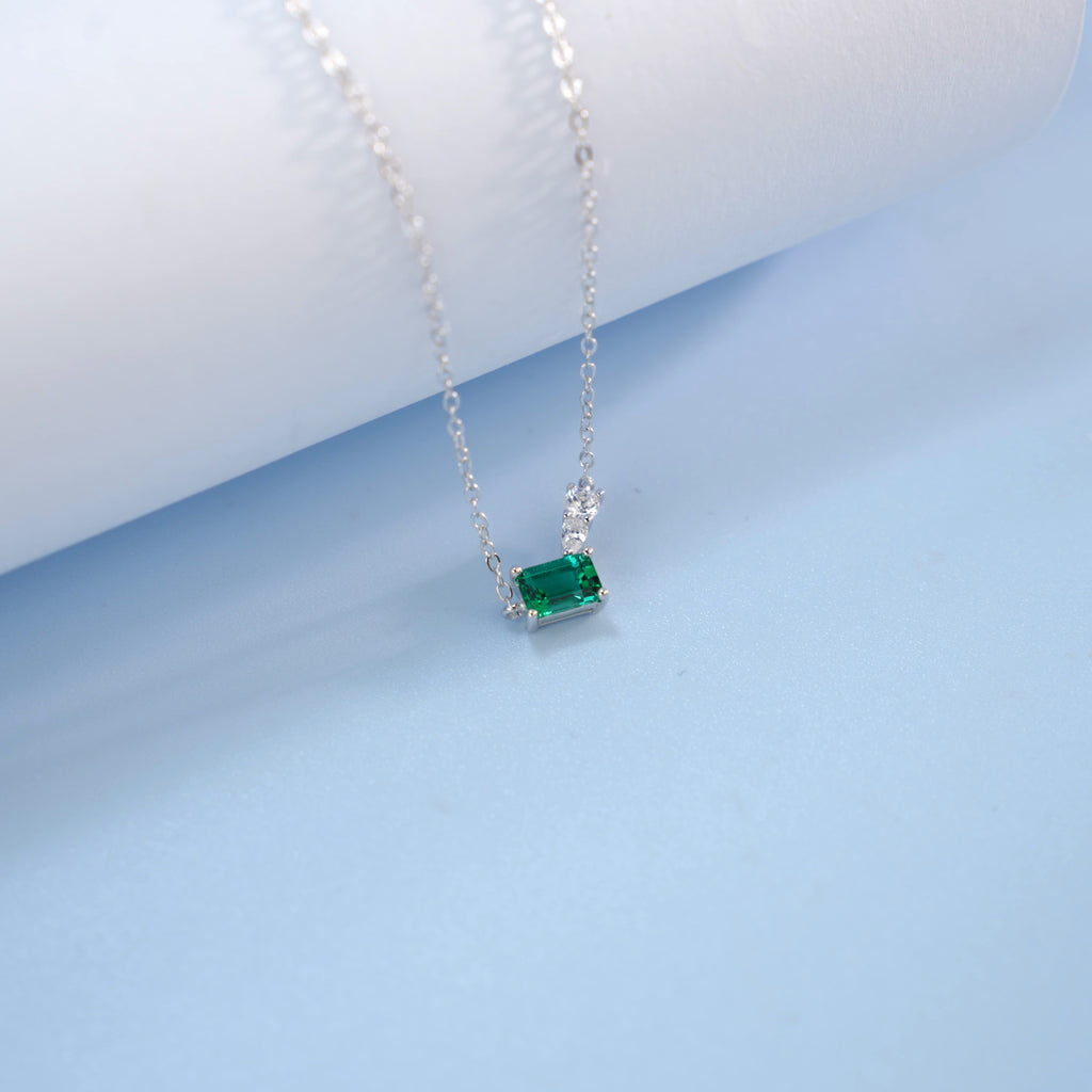 S925 Collier géométrique en argent sterling