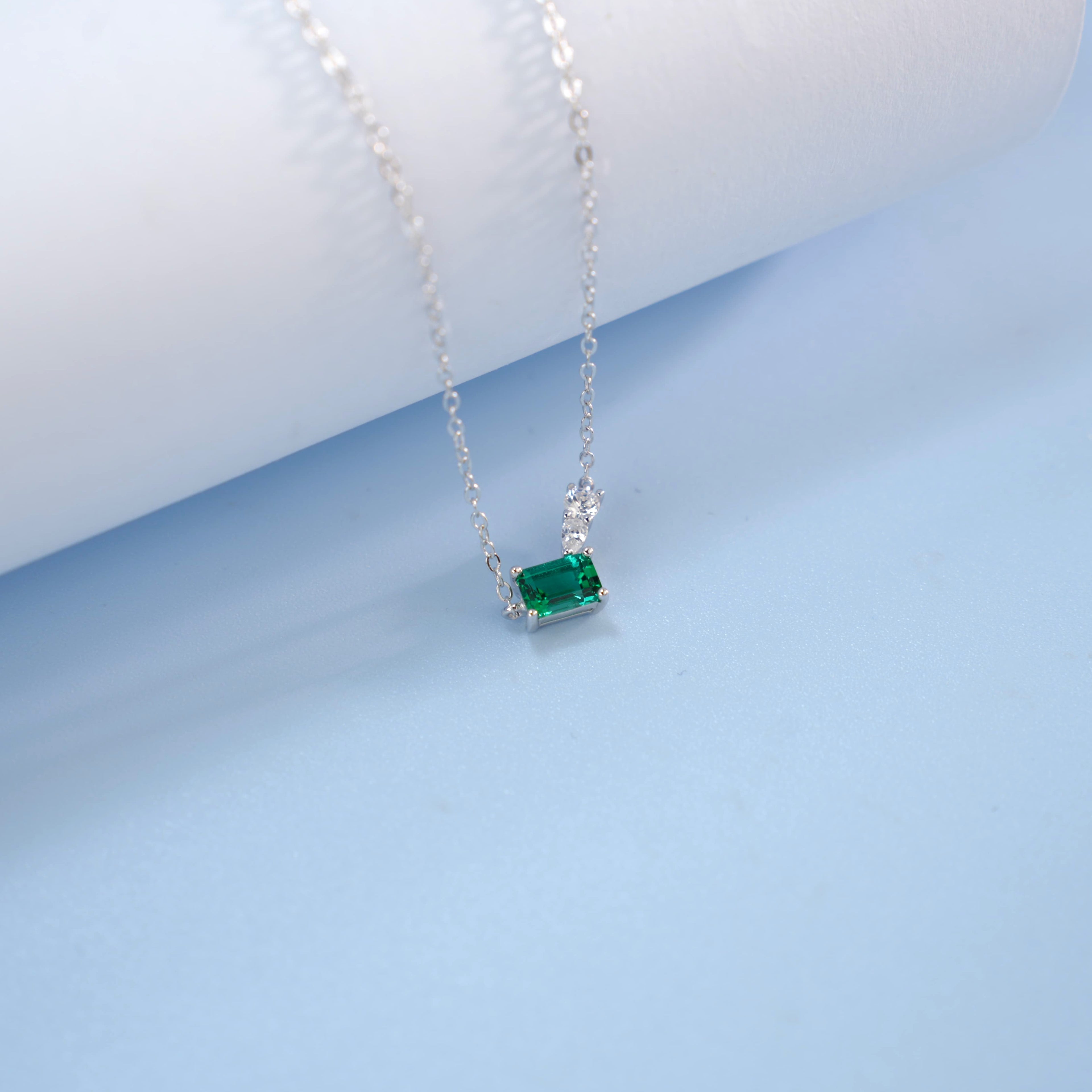 S925 Collier géométrique en argent sterling