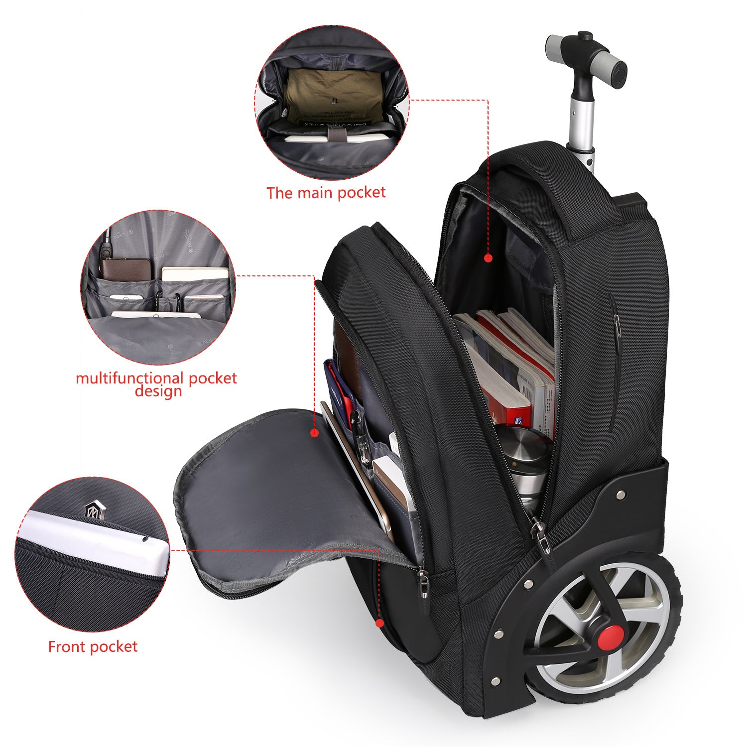Sac de chariot de 18 pouces de grande capacité