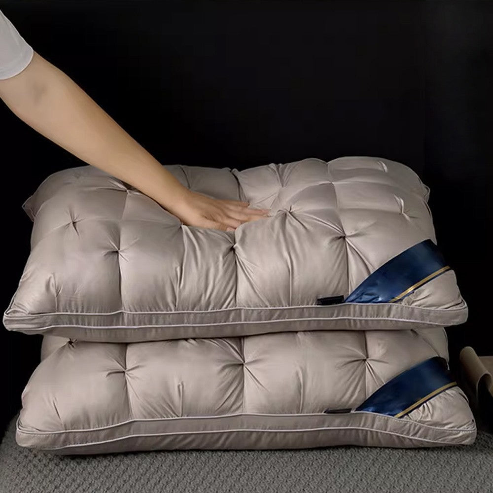 2Pcs Soutien de l'entreprise Oreiller matelassé extra rempli Hôtel Paire d'oreillers de qualité