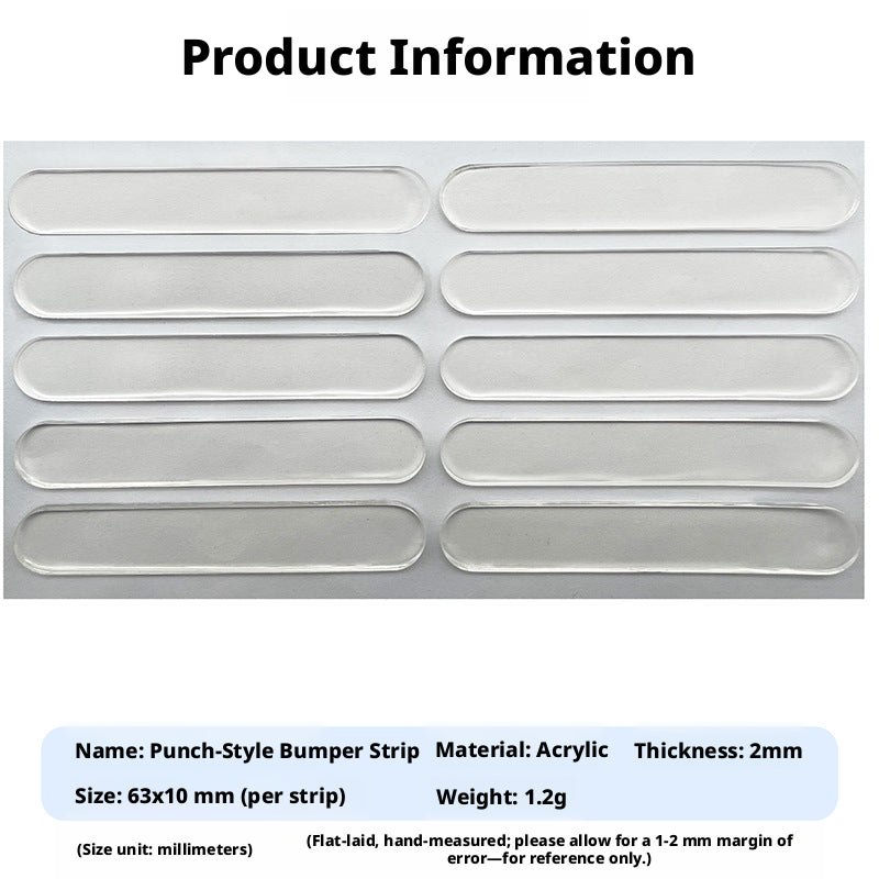 Barre anticollision simple 6.3*1cm-10 pièces-1 pièce