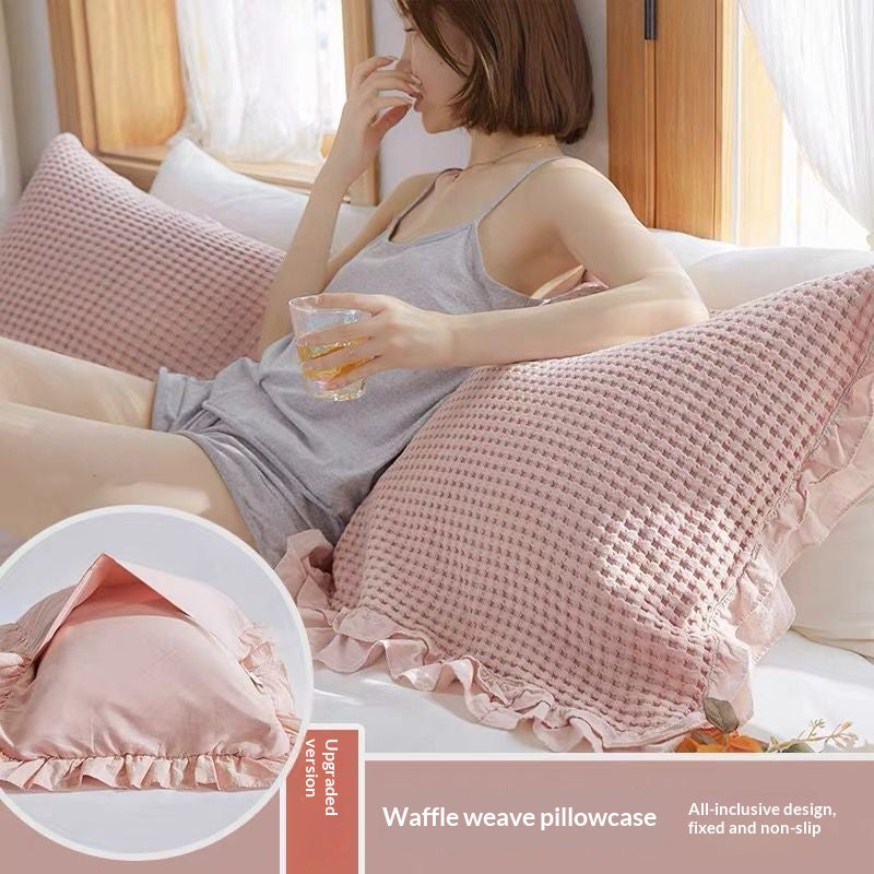 Coussin en une seule pièce à tisser à la gaufre