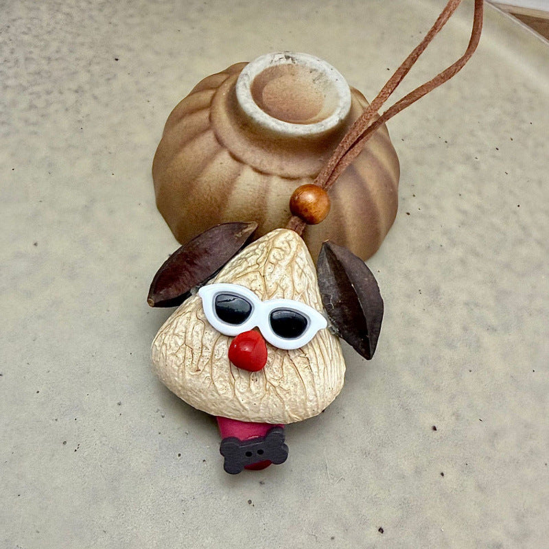 Cute Puppy collant sa langue pendant pendentif Healing-style Semence