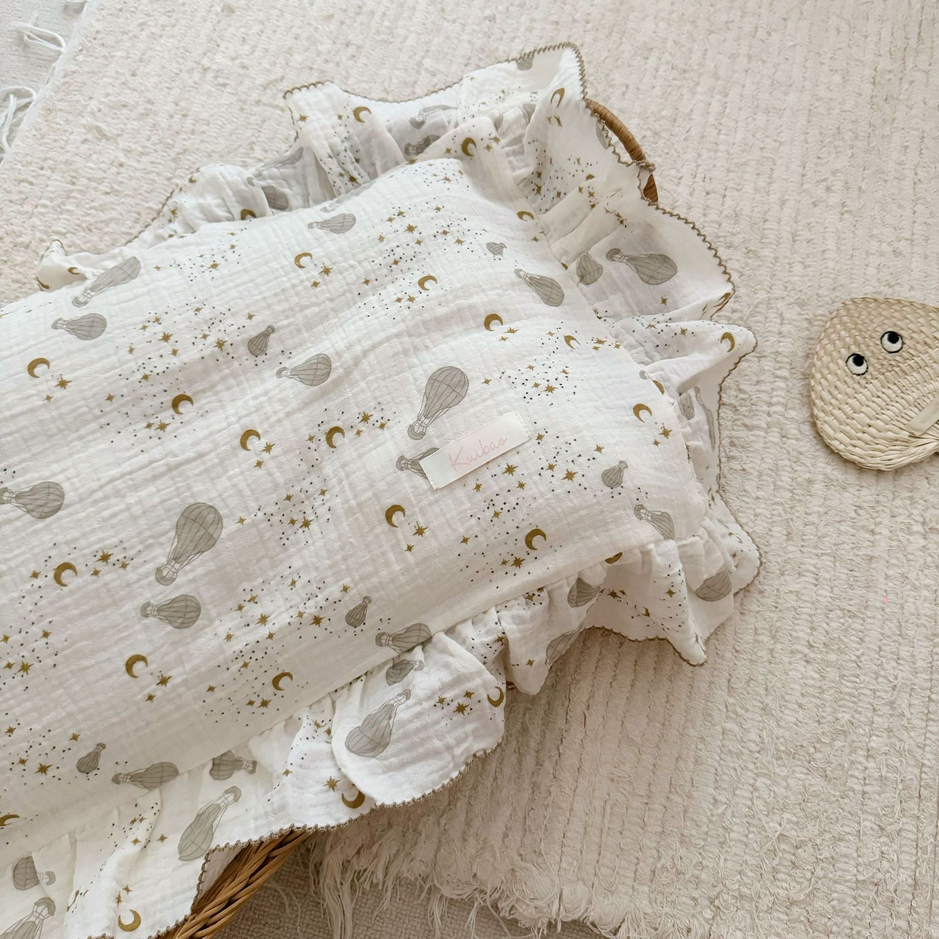 Coussin en coton floral de style coréen Gauze