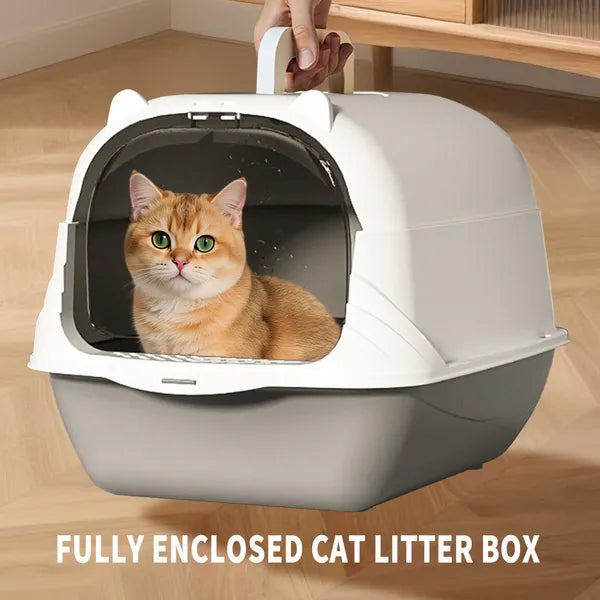 Boîte à litière pour chats entièrement fermée