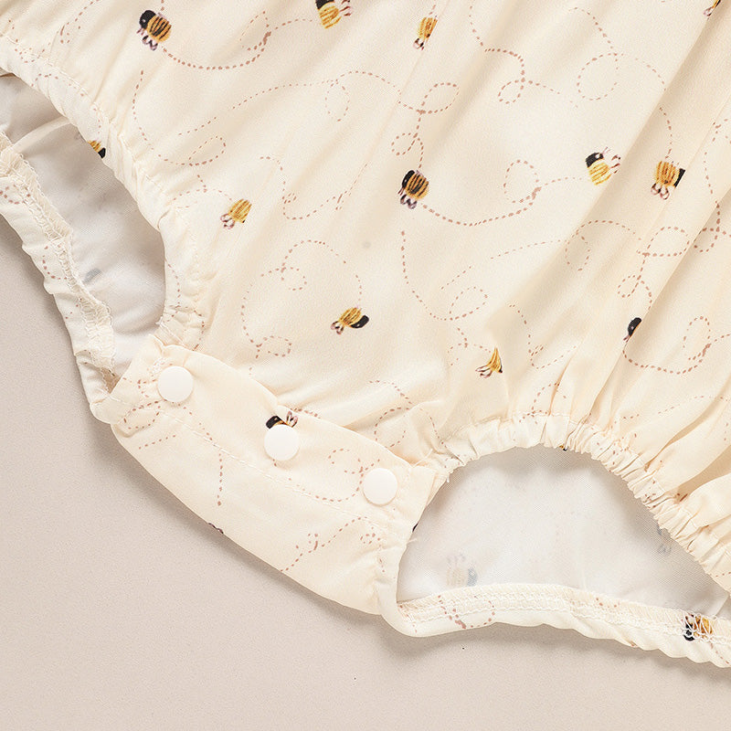 Bubble Romper bébé fille d'abeille - 1er jour d'abeille Romper