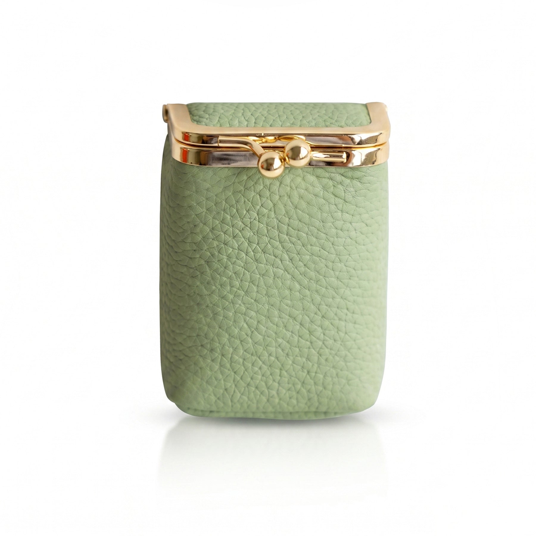 Mini sac rouge à lèvres en cuir