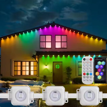 Intelligent LED Eaves Outdoor Waterproof RBG Colorful lumière décorative