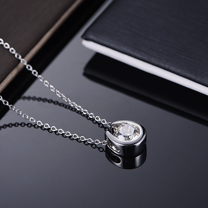 S925 Collier pendentif minimaliste en argent sterling