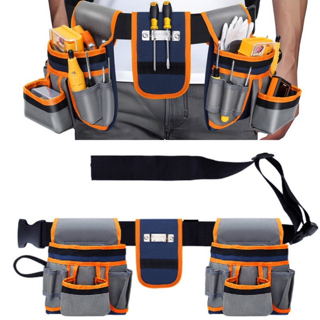Double tool Ceinture Pouch 12 Pocket Heavy Duty Joiners Carpenter Builders Nails UK