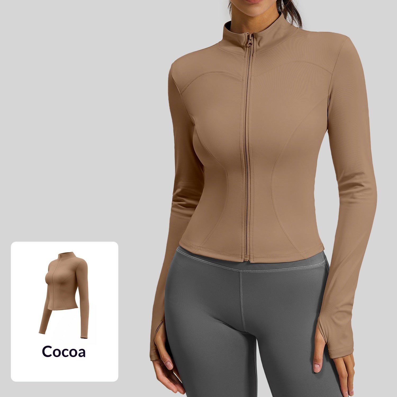 Veste de yoga ajustée de façon serrée Figurine-flatter Outdoorwear