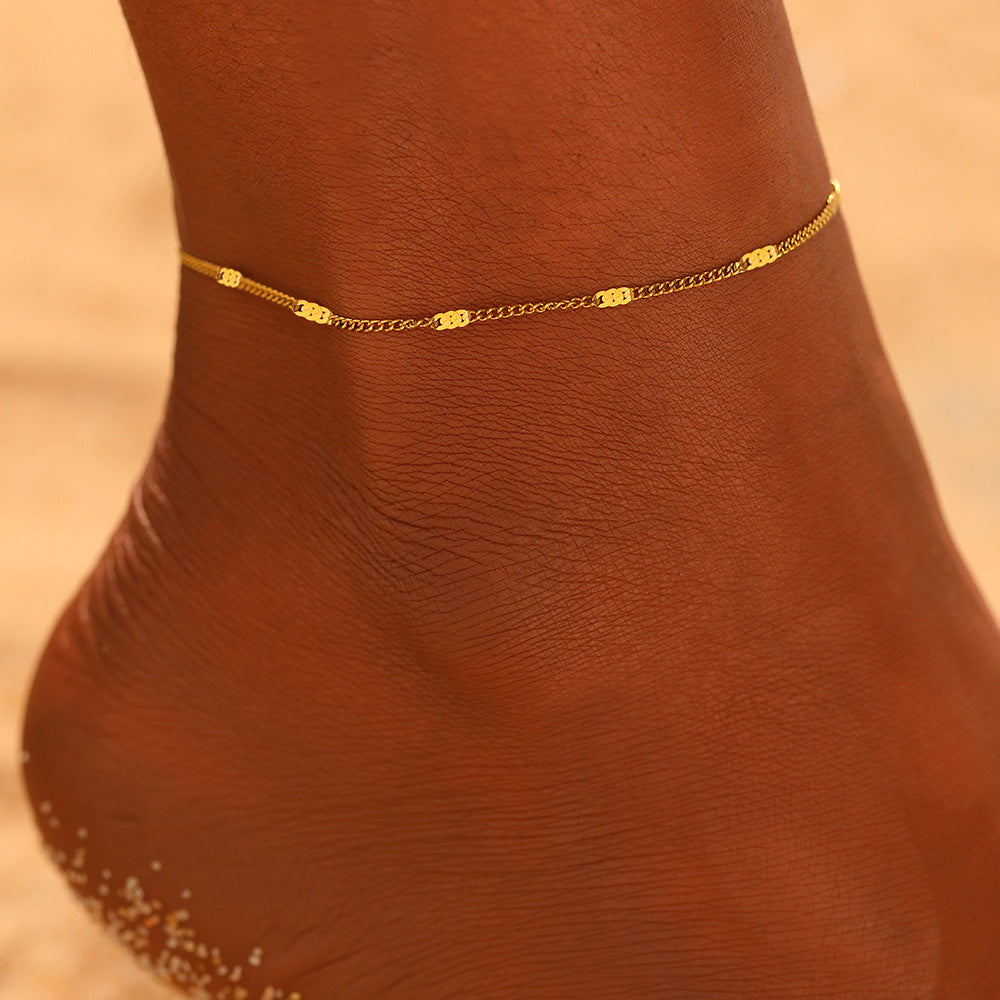 Anklet fashionable en acier inoxydable