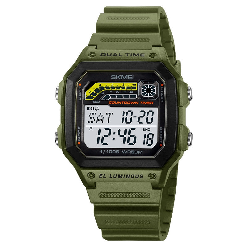 Montre électronique homme Luminous Imperméable Multifonctionnel