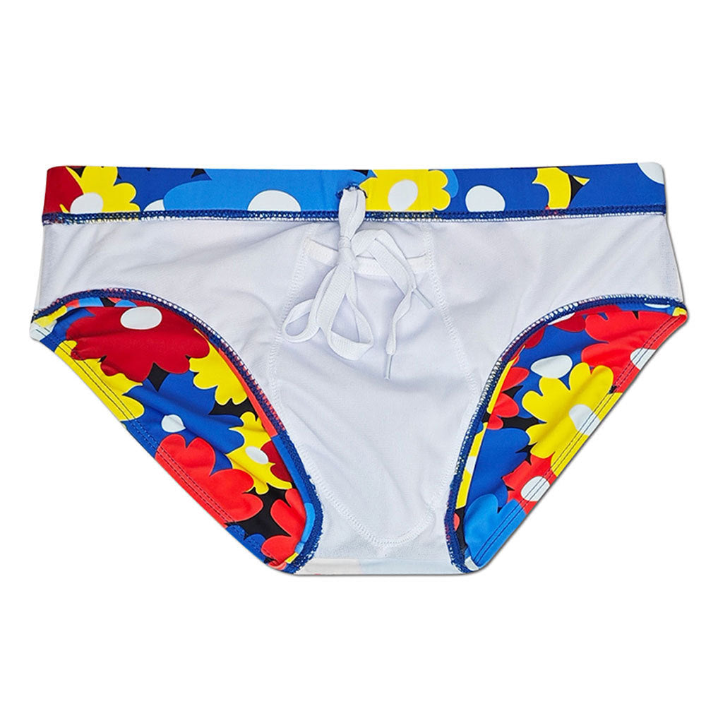 Slips de natation couleur fleur