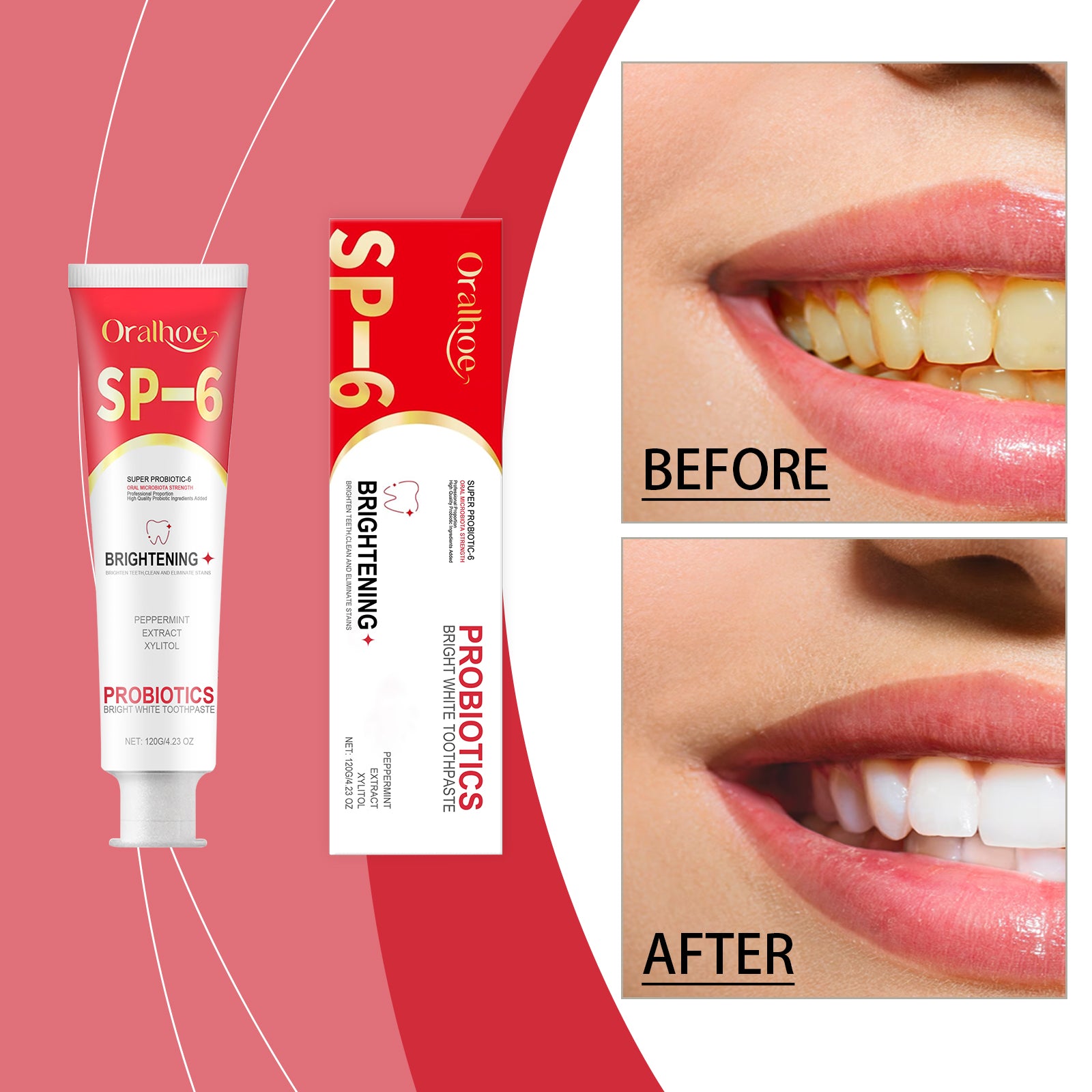 Probiotique Blanchiment Dentifrice 120g 1box