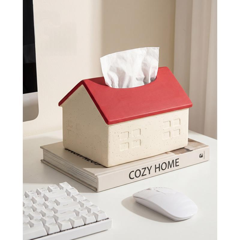 Objet décoratif peint à la main salon et salle de bains Tissue Box