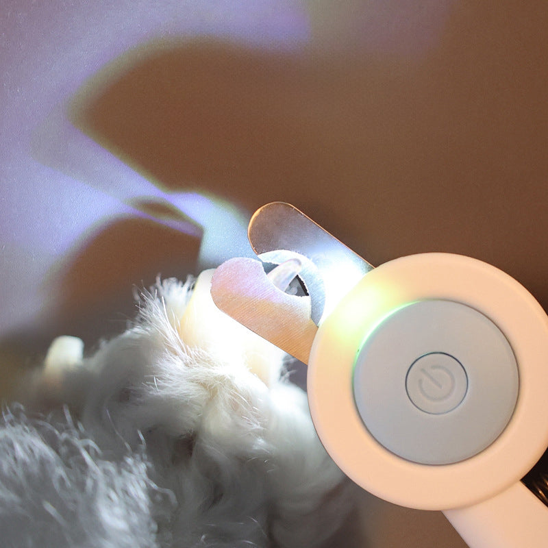 Clippers à ongles de chien Clippers à ongles Clippers à ongles de chat Bâtir la lumière LED Position anti-sang Na