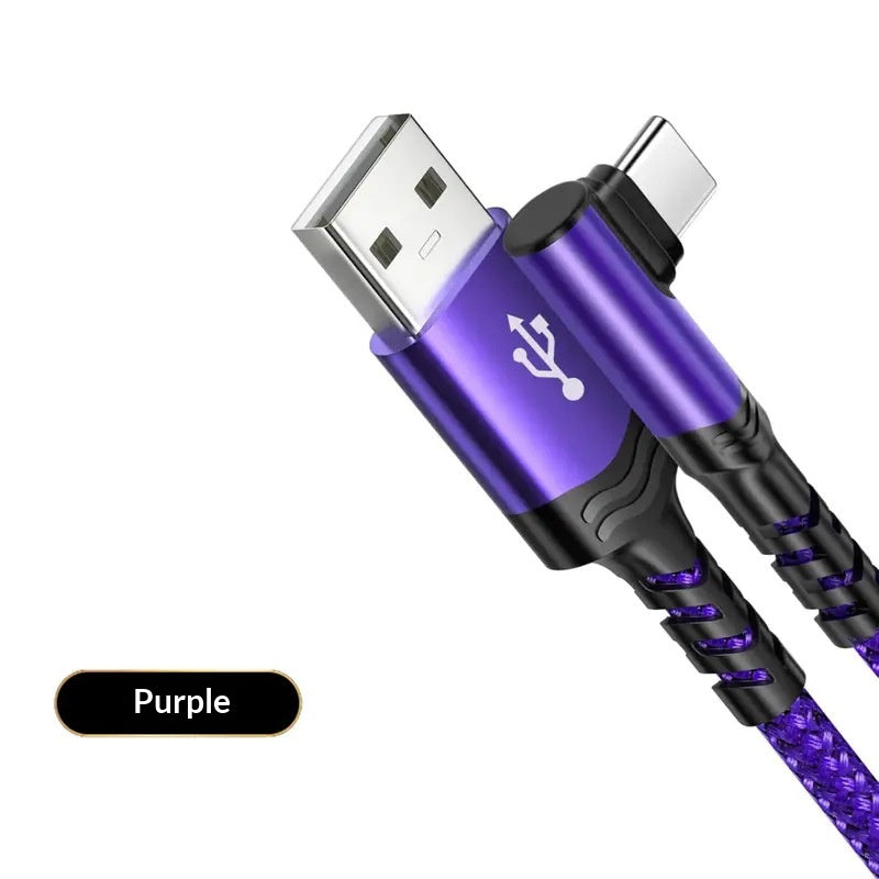 Câble de recharge du téléphone à tête de bent étendu